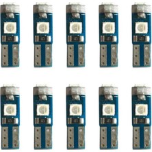 Zembil 10 Adet Yeşil Renk T5 Mini Dipsiz LED Kilometre Kadran Ambians Aydınlatma Ampul