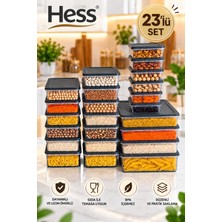 Hess Mikrodalga ve Difriz Uyumlu 23 Adet Saklama Kabı Seti 2400MLX4+1200MLX13+600MLX6