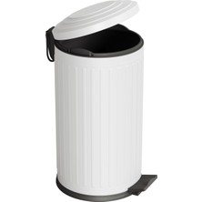 Aqua Bagno Midas Çöp Kovası - Pedallı 16lt, Beyaz | 35.22.57.03.04