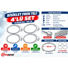 Golden Bisiklet Fren Teli - Silindir Baş 180 cm - 4 Adet