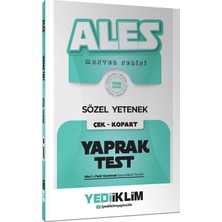 TeknoKapsül Yediiklim Yayınları 2027 Ales Sözel Yetenek Çek Kopart Yaprak Test