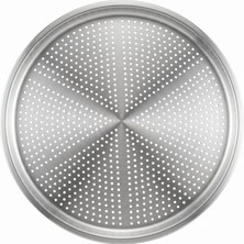Abant Paslanmaz Çelik Delikli Pizza Tepsisi Seti 28-32-36 cm Pide Lahmacun Tepsisi (3'lü Set)