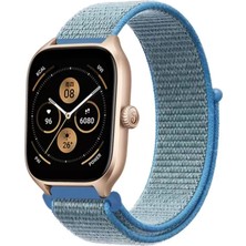 Bezos Watch 22MM Uyumlu Hasırlı Cırtcırtlı Kordon - Turkuaz