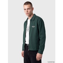 Lc Waikiki Yeni Sezon Yeşil Relax Fit Nakışlı Erkek Gabardin Gömlek Ceket