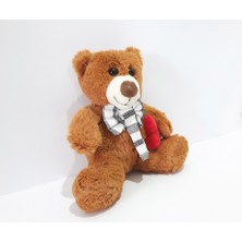Renkli Çiçekler 20 cm Peluş Kahverengi Oyuncak Sevimli Ayıcık