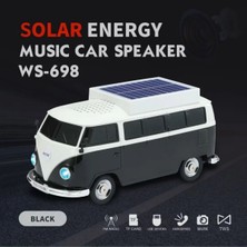 Junglee Minibüs Tasarımlı Bluetooth Speaker Sd Kart USB Fm Radyolu Şarjlı Taşınabilir Kablosuz Hoparlör-Siyah