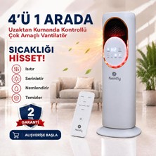 Nemfly Uzaktan Kumandalı Hava Isıtıcı, Soğutucu, Nemlendirici ve Uv Sterilizasyon Cihazı