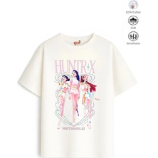 Belya Kids Wear Kız Çocuk Tam Kalıp Hun Tasarım 18 Oversize Tişört