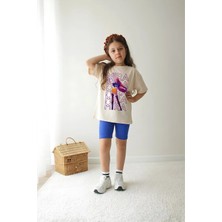 Belya Kids Wear Kız Çocuk Tam Kalıp Üst Oversize Altı Taytlı Mira TASARIM75 Alt Üst Takım