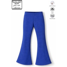 Belya Kids Wear Pamuğa Pamuk Fitilli Tam Kalıp Kız Çocuk Ispanyol Tayt