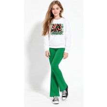 Belya Kids Wear Kız Çocuk Tam Kalıp Üst Oversize Alt Taytlı Manifest Tasarım 264 Alt Üst Takım