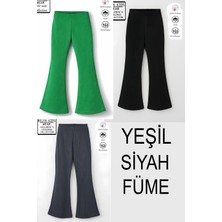 Belya Kids Wear Pamuğa Pamuk Fitilli Tam Kalıp 3 Lü Ekonomik Paket 20 Kız Çocuk Ispanyol Tayt