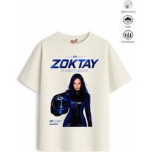 Belya Kids Wear Kız Çocuk Oversize Kalıp Pamuklu Mani Zoktay TASARIM16 Tişört