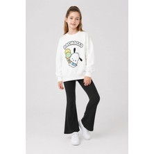 Belya Kids Wear Kız Çocuk Tam Kalıp Üst Oversize Alt Taytlı Pochac Tasarım 224 Alt Üst Takım
