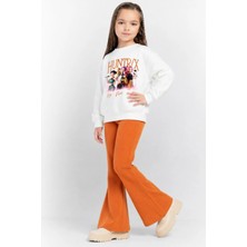 Belya Kids Wear Kız Çocuk Tam Kalıp Üst Oversize Alt Taytlı Hun Tasarım 204 Alt Üst Takım