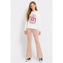 Belya Kids Wear Kız Çocuk Tam Kalıp Üst Oversize Alt Taytlı Tasarım Tasarım 201 Alt Üst Takım