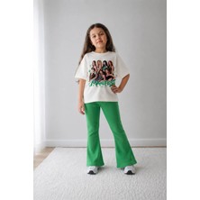 Belya Kids Wear Kız Çocuk Oversize Kalıp Belya Kids Tasarım Manifest 53 Taytlı Alt Üst Takım
