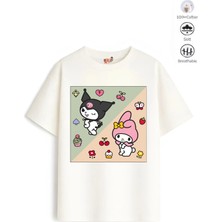 Belya Kids Wear Kız Çocuk Tam Kalıp Kur Tasarım 21 Oversize Tişört