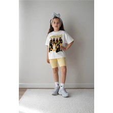 Belya Kids Wear Kız Çocuk Oversize Kalıp Belya Kids Tasarım Manifest 42 Taytlı Alt Üst Takım