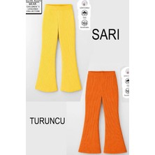 Belya Kids Wear Pamuğa Pamuk Fitilli Tam Kalıp 2 Li Ekonomik Paket 10 Kız Çocuk Ispanyol Tayt