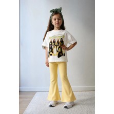 Belya Kids Wear Kız Çocuk Oversize Kalıp Belya Kids Tasarım Manifest 48 Taytlı Alt Üst Takım