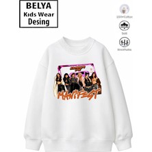 Belya Kids Wear Trend Çocuk Kız Model Tam Kalıp Oversize Manifest Tasarım 2 Iplik Pamuğa Pamuk Kumaş Sweatshirt 72