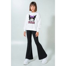 Belya Kids Wear Kız Çocuk Tam Kalıp Üst Oversize Alt Taytlı Fiyonklu Kur Tasarım 210 Alt Üst Takım