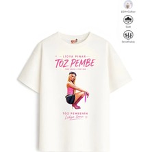 Belya Kids Wear Kız Çocuk Oversize Kalıp Belya Kids Toz Pembe Manifest Lidya Tasarım 13 Pamuklu Tişört