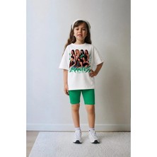 Belya Kids Wear Kız Çocuk Oversize Kalıp Belya Kids Tasarım Manifest 39 Taytlı Alt Üst Takım