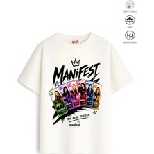 Belya Kids Wear Kız Çocuk Oversize Kalıp Pamuklu Belya Kids Tasarım Manifest 31 Tişört
