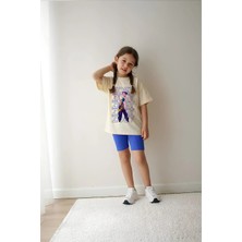 Belya Kids Wear Kız Çocuk Tam Kalıp Üst Oversize Altı Taytlı Zoey TASARIM78 Alt Üst Takım