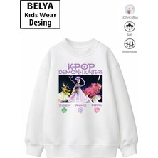 Belya Kids Wear Trend Çocuk Kız Model Tam Kalıp Oversize Kpop Tasarım 2 Iplik Pamuğa Pamuk Kumaş Sweatshirt 13
