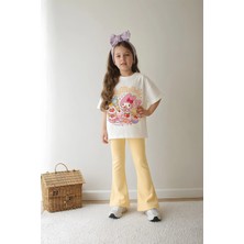 Belya Kids Wear Kız Çocuk Tam Kalıp Üst Oversize Altı Taytlı Melodi TASARIM54 Alt Üst Takım