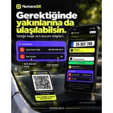 Numaraqr Qr Kodlu Araç Numaratörü Sticker Cam Içi Park Numarası