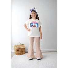 Belya Kids Wear Kız Çocuk Tam Kalıp Üst Oversize Alt Taytlı Hun Tasarım2 Alt Üst Takım