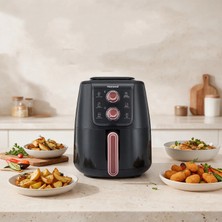 Homend Airfryday 2508H 4 Litre Yağsız Sıcak Hava Fritözü Tek Hazne Isı Ayarı Özellikli