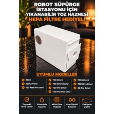 Ecovacs Deebot T50 / T30C Serisi Uyumlu Yıkanabilir Yeniden Kullanılabilir Robot Süpürge Toz Haznesi