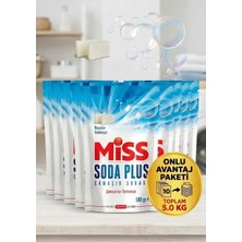 Miss Soda Plus Optik Etkili Beyaz Sabunlu El ve Matik Çamaşır Sodası 500 gr × 10 Adet