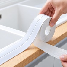 Jetfast 3,2 Metre 38 mm Beyaz Su Geçirmez Sizdirmaz Bant Ev Küvet Lavabo Mutfak Kenar Bandı Su Geçirmez Bant