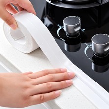 3.2 Mt Banyo Küvet Mutfak Lavabo Beyaz Su Sızdırmaz Bant Su Geçirmez Kenar Tamir Bandı Sızdırmazlık