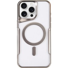 Magicool Iphone 16 Pro Kılıf Boyi Magsafe Silikon Kapak - Gümüş