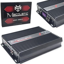 OEM Macoustıc MSX-300.4 Oto Anfi Stereo 4X300 Watt 4 Kanal