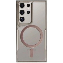 Magicool Samsung Galaxy S24 Ultra Kılıf Boyi Magsafe Silikon Kapak - Titan Gri