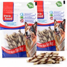 Esca Food Dana Etli Burgu Kemik 8 Santimetre 25'li Köpek Ödül Maması 2'li Paket