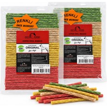 Esca Food Munchy Çubuk Renkli Ince 12 Santimetre 100'LÜ Köpek Ödül Maması 2'li Paket