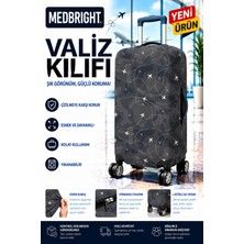 Medbright Valiz Kılıfı Bavul Kılıfı Likralı Esnek Kumaş ve Dayanıklı Valiz Kılıfı