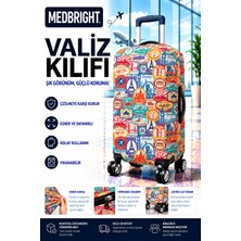 Medbright Valiz Kılıfı Bavul Kılıfı Likralı Esnek Kumaş ve Dayanıklı Valiz Kılıfı