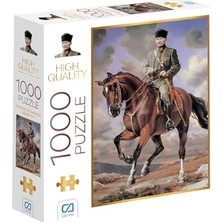 Aydogan's Atatürk ve Atı Sakarya 1000 Parça 2,2mm Kalınlık 48X68CM Profesyonel Hobi Puzzle Yapboz Serisi