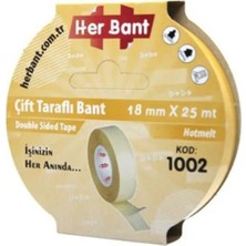 Her Bant Çift Taraflı Bant 18MMX25MT
