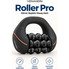 Venandin Md-Xy-20 Roller Pro Silindir Masaj Cihazı, Fırçasız Motor, 3 Kademeli - Siyah